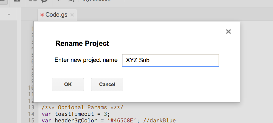 name project